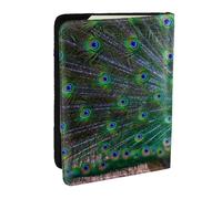Wykjtwo Hermoso Pavo Real, Funda para Pasaporte Cartera de Viaje de Cuero PU Funda para Pasaporte Fundas para Pasaporte 6,5 Pulgadas