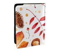 Wykjtwo Hoja botánica de otoño, Funda para Pasaporte Cartera de Viaje de Cuero PU Funda para Pasaporte Fundas para Pasaporte 6,5 Pulgadas