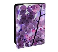 Wykjtwo Hoja Morada, Funda para Pasaporte Cartera de Viaje de Cuero PU Funda para Pasaporte Fundas para Pasaporte 6,5 Pulgadas