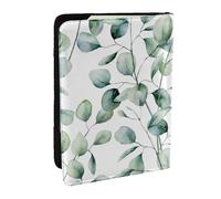 Wykjtwo Hojas de eucalipto, Funda para Pasaporte Cartera de Viaje de Cuero PU Funda para Pasaporte Fundas para Pasaporte 6,5 Pulgadas