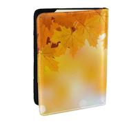 Wykjtwo Hojas de otoño, Funda para Pasaporte Cartera de Viaje de Cuero PU Funda para Pasaporte Fundas para Pasaporte 6,5 Pulgadas