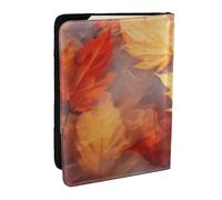 Wykjtwo Hojas De Otoño Que Caen del Río (2), Funda para Pasaporte Cartera de Viaje de Cuero PU Funda para Pasaporte Fundas para Pasaporte 6,5 Pulgadas