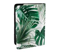 Wykjtwo Hojas De Palma Verde Tropical Hoja De Selva, Funda para Pasaporte Cartera de Viaje de Cuero PU Funda para Pasaporte Fundas para Pasaporte 6,5 Pulgadas