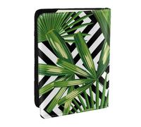 Wykjtwo Hojas Verdes De Palmera Planta Tropical, Funda para Pasaporte Cartera de Viaje de Cuero PU Funda para Pasaporte Fundas para Pasaporte 6,5 Pulgadas