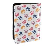 Wykjtwo Huella Animal con Patrón De Pata En Un Blanco, Funda para Pasaporte Cartera de Viaje de Cuero PU Funda para Pasaporte Fundas para Pasaporte 6,5 Pulgadas