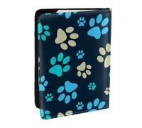 Wykjtwo Huella de pie de Perro, Funda para Pasaporte Cartera de Viaje de Cuero PU Funda para Pasaporte Fundas para Pasaporte 6,5 Pulgadas