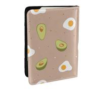 Wykjtwo Huevo Y Aguacate, Funda para Pasaporte Cartera de Viaje de Cuero PU Funda para Pasaporte Fundas para Pasaporte 6,5 Pulgadas