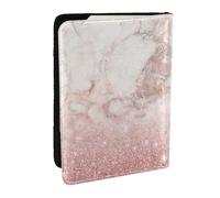 Wykjtwo Imitación Rosa Oro Rosa Brillo mármol Blanco Ombre, Funda para Pasaporte Cartera de Viaje de Cuero PU Funda para Pasaporte Fundas para Pasaporte 6,5 Pulgadas