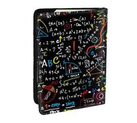 Wykjtwo Impresión Colorida de fórmula matemática, Funda para Pasaporte Cartera de Viaje de Cuero PU Funda para Pasaporte Fundas para Pasaporte 6,5 Pulgadas