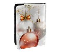 Wykjtwo Impresión de Bolas de Navidad, Funda para Pasaporte Cartera de Viaje de Cuero PU Funda para Pasaporte Fundas para Pasaporte 6,5 Pulgadas