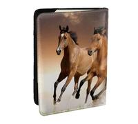 Wykjtwo Impresión de Caballo Corriendo, Funda para Pasaporte Cartera de Viaje de Cuero PU Funda para Pasaporte Fundas para Pasaporte 6,5 Pulgadas