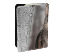 Wykjtwo Impresión de Lobo Salvaje, Funda para Pasaporte Cartera de Viaje de Cuero PU Funda para Pasaporte Fundas para Pasaporte 6,5 Pulgadas