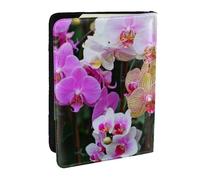 Wykjtwo Impresión de orquídeas, Funda para Pasaporte Cartera de Viaje de Cuero PU Funda para Pasaporte Fundas para Pasaporte 6,5 Pulgadas
