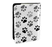 Wykjtwo Impresión de Pata de Perro, Funda para Pasaporte Cartera de Viaje de Cuero PU Funda para Pasaporte Fundas para Pasaporte 6,5 Pulgadas