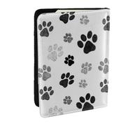 Wykjtwo Impresión de Pata de Perro, Funda para Pasaporte Cartera de Viaje de Cuero PU Funda para Pasaporte Fundas para Pasaporte 6,5 Pulgadas
