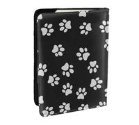 Wykjtwo Impresión de Pata de Perro, Funda para Pasaporte Cartera de Viaje de Cuero PU Funda para Pasaporte Fundas para Pasaporte 6,5 Pulgadas