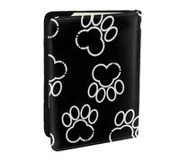 Wykjtwo Impresión de Patas Negras, Funda para Pasaporte Cartera de Viaje de Cuero PU Funda para Pasaporte Fundas para Pasaporte 6,5 Pulgadas