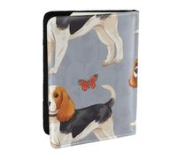 Wykjtwo Impresión de Patrones de Beagle, Funda para Pasaporte Cartera de Viaje de Cuero PU Funda para Pasaporte Fundas para Pasaporte 6,5 Pulgadas