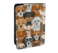 Wykjtwo Impresión de Perro Estilo Dibujos Animados, Funda para Pasaporte Cartera de Viaje de Cuero PU Funda para Pasaporte Fundas para Pasaporte 6,5 Pulgadas