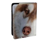 Wykjtwo Impresión de Perros esquimales, Funda para Pasaporte Cartera de Viaje de Cuero PU Funda para Pasaporte Fundas para Pasaporte 6,5 Pulgadas