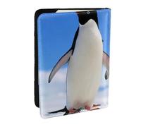 Wykjtwo Impresión de pingüinos, Funda para Pasaporte Cartera de Viaje de Cuero PU Funda para Pasaporte Fundas para Pasaporte 6,5 Pulgadas