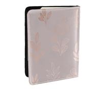 Wykjtwo Impreso en Oro Rosa., Funda para Pasaporte Cartera de Viaje de Cuero PU Funda para Pasaporte Fundas para Pasaporte 6,5 Pulgadas
