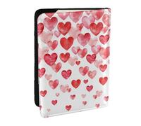 Wykjtwo Imprimir Corazones Rojos Cayendo, Funda para Pasaporte Cartera de Viaje de Cuero PU Funda para Pasaporte Fundas para Pasaporte 6,5 Pulgadas