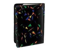 Wykjtwo Imprimir Triángulos Abstracto Confeti, Funda para Pasaporte Cartera de Viaje de Cuero PU Funda para Pasaporte Fundas para Pasaporte 6,5 Pulgadas