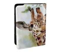 Wykjtwo Jirafa Ciervo Acuarela, Funda para Pasaporte Cartera de Viaje de Cuero PU Funda para Pasaporte Fundas para Pasaporte 6,5 Pulgadas