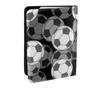 Wykjtwo Juego de Equipo Deportivo Fútbol, Funda para Pasaporte Cartera de Viaje de Cuero PU Funda para Pasaporte Fundas para Pasaporte 6,5 Pulgadas