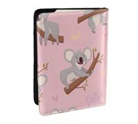 Wykjtwo Koala Animal Lindo Salvaje Australiano, Funda para Pasaporte Cartera de Viaje de Cuero PU Funda para Pasaporte Fundas para Pasaporte 6,5 Pulgadas