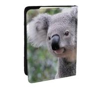 Wykjtwo Koala en Rama, Funda para Pasaporte Cartera de Viaje de Cuero PU Funda para Pasaporte Fundas para Pasaporte 6,5 Pulgadas