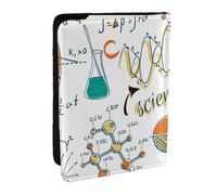 Wykjtwo Laboratorio de Ciencias Educación Biología Química, Funda para Pasaporte Cartera de Viaje de Cuero PU Funda para Pasaporte Fundas para Pasaporte 6,5 Pulgadas
