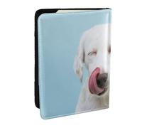 Wykjtwo Labrador Divertido, Funda para Pasaporte Cartera de Viaje de Cuero PU Funda para Pasaporte Fundas para Pasaporte 6,5 Pulgadas