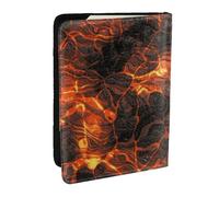 Wykjtwo Lava del volcán, Funda para Pasaporte Cartera de Viaje de Cuero PU Funda para Pasaporte Fundas para Pasaporte 6,5 Pulgadas