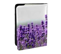 Wykjtwo Lavanda Morada, Funda para Pasaporte Cartera de Viaje de Cuero PU Funda para Pasaporte Fundas para Pasaporte 6,5 Pulgadas