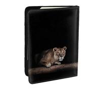 Wykjtwo León Salvaje y Tigre, Funda para Pasaporte Cartera de Viaje de Cuero PU Funda para Pasaporte Fundas para Pasaporte 6,5 Pulgadas