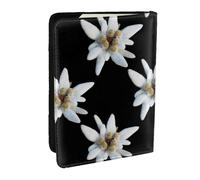 Wykjtwo Leontopodio Edelweiss, Funda para Pasaporte Cartera de Viaje de Cuero PU Funda para Pasaporte Fundas para Pasaporte 6,5 Pulgadas