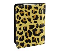 Wykjtwo Leopardo Amarillo Guepardo, Funda para Pasaporte Cartera de Viaje de Cuero PU Funda para Pasaporte Fundas para Pasaporte 6,5 Pulgadas