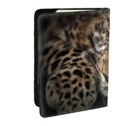Wykjtwo Leopardo, Funda para Pasaporte Cartera de Viaje de Cuero PU Funda para Pasaporte Fundas para Pasaporte 6,5 Pulgadas