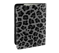 Wykjtwo Leopardo Gris y Negro, Funda para Pasaporte Cartera de Viaje de Cuero PU Funda para Pasaporte Fundas para Pasaporte 6,5 Pulgadas