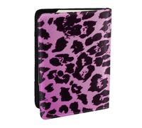 Wykjtwo Leopardo Morado, Funda para Pasaporte Cartera de Viaje de Cuero PU Funda para Pasaporte Fundas para Pasaporte 6,5 Pulgadas