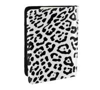 Wykjtwo Leopardo Negro Blanco, Funda para Pasaporte Cartera de Viaje de Cuero PU Funda para Pasaporte Fundas para Pasaporte 6,5 Pulgadas