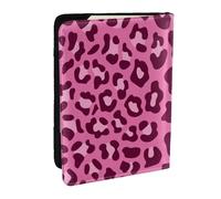 Wykjtwo Leopardo Rosa, Funda para Pasaporte Cartera de Viaje de Cuero PU Funda para Pasaporte Fundas para Pasaporte 6,5 Pulgadas
