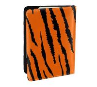Wykjtwo Leopardo Tigre Naranja, Funda para Pasaporte Cartera de Viaje de Cuero PU Funda para Pasaporte Fundas para Pasaporte 6,5 Pulgadas