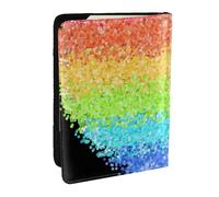 Wykjtwo LGBT Gilter Arco Iris Gay, Funda para Pasaporte Cartera de Viaje de Cuero PU Funda para Pasaporte Fundas para Pasaporte 6,5 Pulgadas