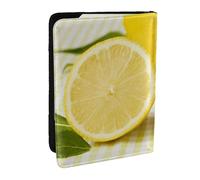 Wykjtwo limón Amarillo, Funda para Pasaporte Cartera de Viaje de Cuero PU Funda para Pasaporte Fundas para Pasaporte 6,5 Pulgadas
