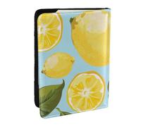Wykjtwo Limón Amarillo Las Artes, Funda para Pasaporte Cartera de Viaje de Cuero PU Funda para Pasaporte Fundas para Pasaporte 6,5 Pulgadas