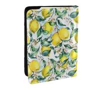 Wykjtwo Limón De Fruta Amarilla Vintage, Funda para Pasaporte Cartera de Viaje de Cuero PU Funda para Pasaporte Fundas para Pasaporte 6,5 Pulgadas