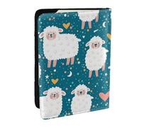 Wykjtwo Linda Oveja, Funda para Pasaporte Cartera de Viaje de Cuero PU Funda para Pasaporte Fundas para Pasaporte 6,5 Pulgadas